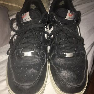 black Air force ones Nike